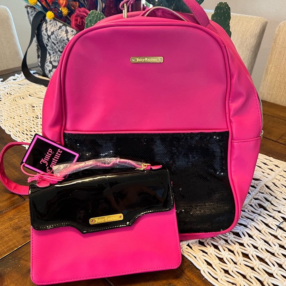 🎒Juicy Couture Backpack & Make-Up Bag🎒